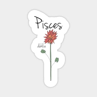 Pisces zodiac sign horoscope flower art Magnet