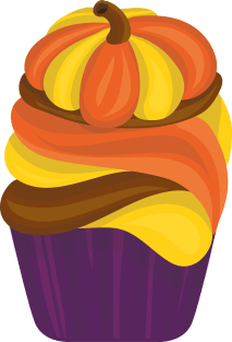 Cupcake with Pumpkin Topping Magnet