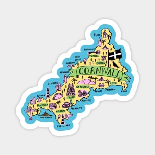 Cornwall Map Magnet