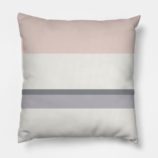 A neat harmony of Very Light Pink, Grey, Silver and Light Grey stripes. Pillow