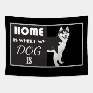 Home And Dog Tapestry