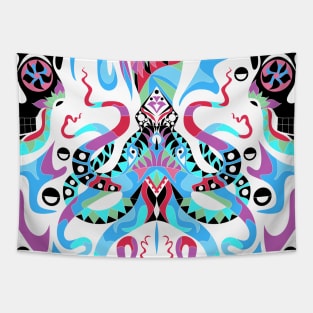 squid kraken of death pattern in light Tapestry