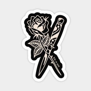 Rose knife tattoo Magnet