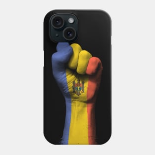 Flag of Moldova on a Raised Clenched Fist Phone Case