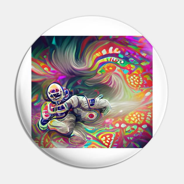 Psychedelic Astronaut Pin by Mihadom