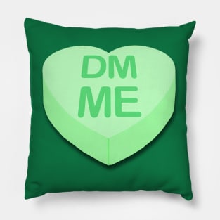 Candy Heart DM Me Pillow