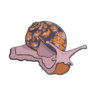 Orange Camo Snail T-Shirt