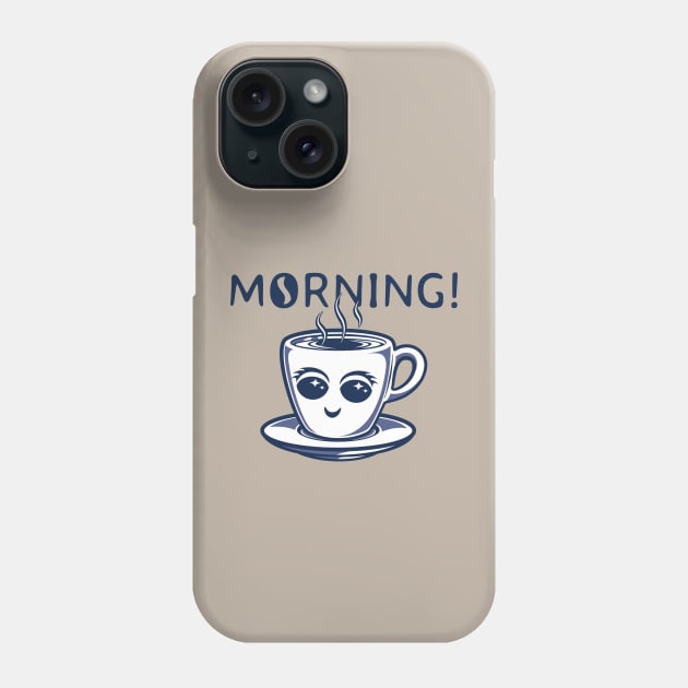 First Coffee (blue) Phone Case by dkdesigns27