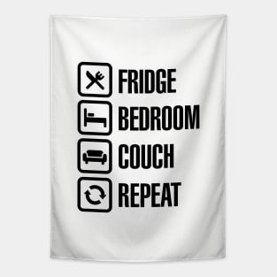 Funny Corona Virus Fridge bedroom couch repeat Tapestry