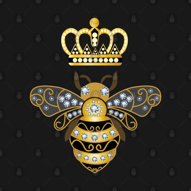 Queen Bee With Crown by CreativeShirt