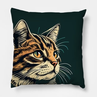 Happy Funny Cat Face Lover Pillow