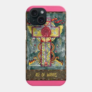 Ace of Wands. Magic Gate Tarot Card Design. Phone Case