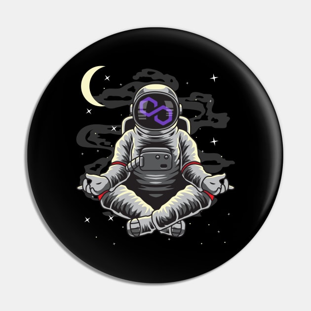 Astronaut Yoga Polygon Matic Coin To The Moon Crypto Token Cryptocurrency Wallet Birthday Gift For Men Women Kids Pin by Thingking About