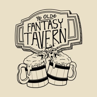 Fantasy Tavern - Black Design T-Shirt