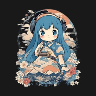 bluey anime girl japanese style T-Shirt