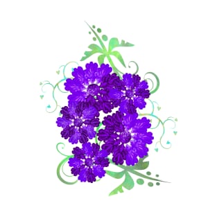 Violet Floral Decoration Dream Love T-Shirt