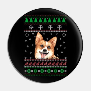 Welsh Corgi Ugly Christmas Sweater Funny Dog Lover Owner Gifts Pin