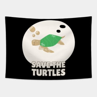 Save the turtles Tapestry