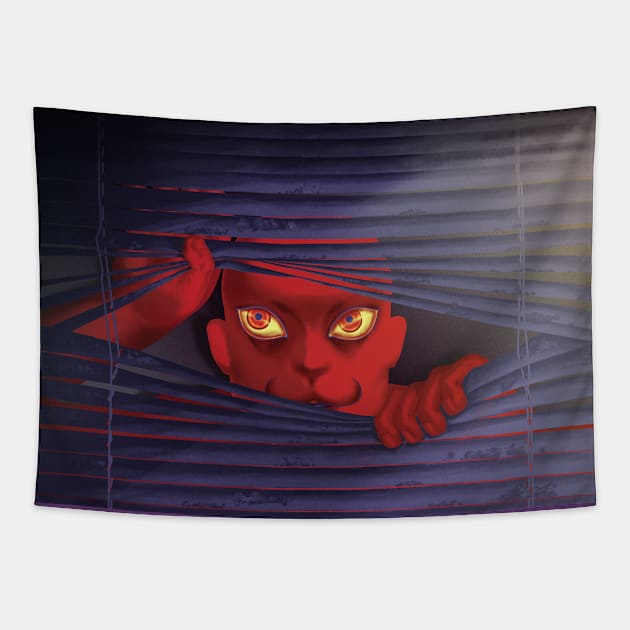 Peek A Boo Tapestry by adalima