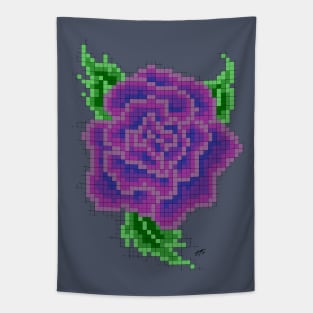 8 bit Purple Rose Tapestry