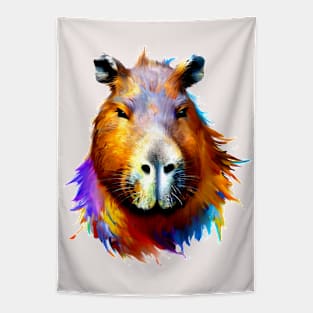 Colorful Capybara Tapestry