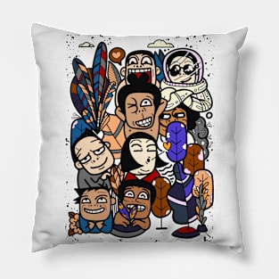 Funny Crowd. Pillow