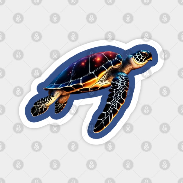 Cosmic Sea Turtle 1 Magnet by tocksickart