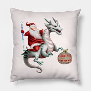 Santa Claus and The Dragon Pillow