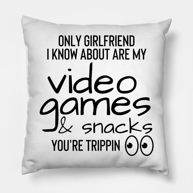 Video Games & Snacks Pillow by MammaSaid