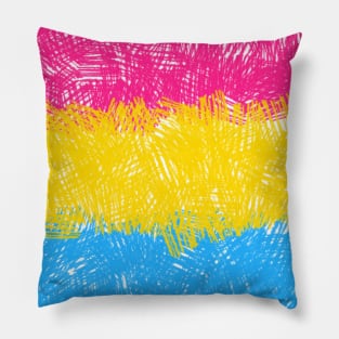 Pansexual Flag in Crosshatch Design Pillow