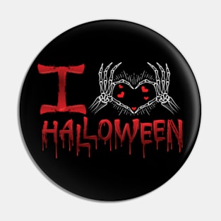 I Heart Halloween Pin