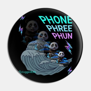 Panda Jetski Waverunner Phone Phree Phun Tee Pin