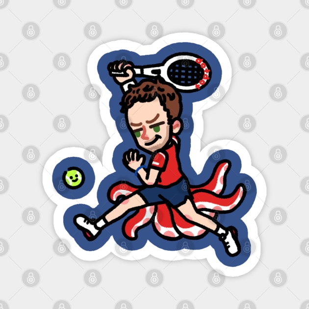 Daniil Medvedev - Octopus Magnet by dotbyedot