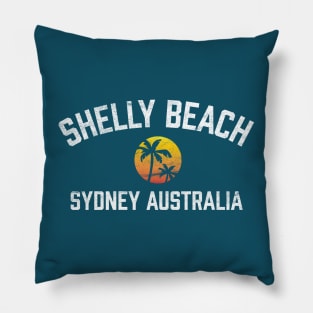 Shelly Beach Sydney Australia NSW Sunset Palm Pillow