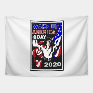 Wake Up America Woke Protest Resist Feminist Revolution 2020 Election Democrat Republican Vote Tapestry