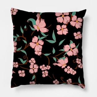 Creepy Flowers Pattern 10 Pillow