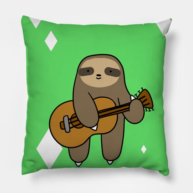 "Happy Birthday" Guitar Sloth Pillow by saradaboru