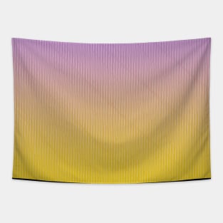 Lavender and Yellow Ombre Gradient Sunset Stripes Tapestry