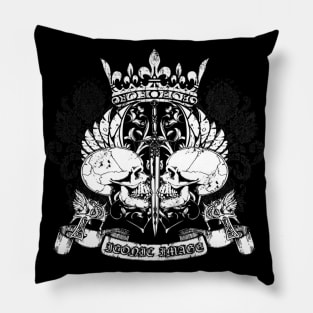 Crowned Skulls Pillow