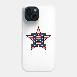 Houston H Stro American Flag Phone Case