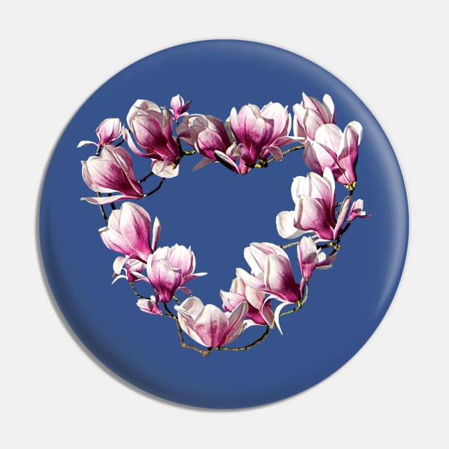 Magnolias - Magnolia Heart Pin by SusanSavad