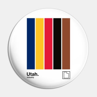 Utah Pride // Original Flag Aesthetic Colors Design Pin