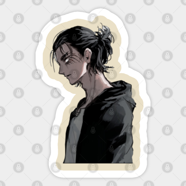 Eren Yeager Attack On Titan Season 4 Eren Yeager Sticker Teepublic Eren is seen in civilian. eren yeager attack on titan season 4