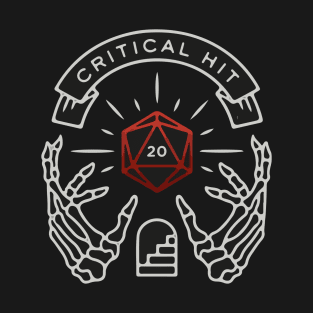 Critical Hit D20 DnD Natural 20 Print T-Shirt