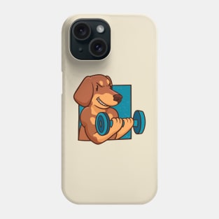 Muscular dachshund Phone Case