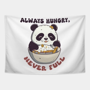 Always Hungry Panda Tapestry