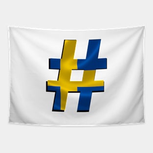 Hashtag Flag - Sweden Tapestry