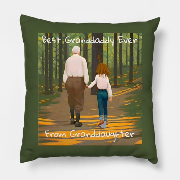 Best granddaddy ever from granddaughter Pillow by animegirlnft