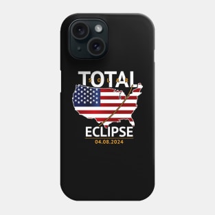 Total Solar Eclipse 4.8.2024 USA Phone Case