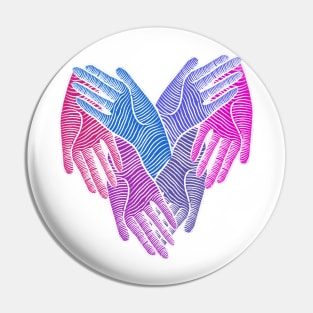 Heart made of loving hands Pin